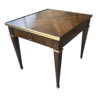 Vintage Baker Furniture Walnut Side Table For Sale