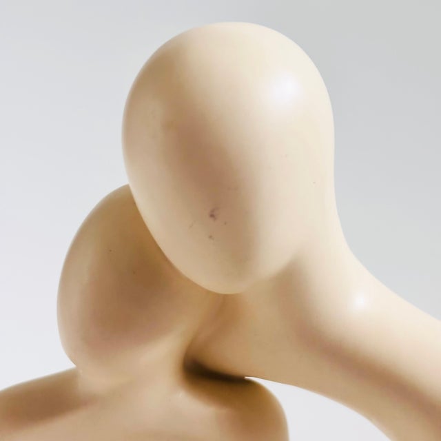Off-white Vintage Figurative Ceramic Sculpture For Sale - Image 8 of 9