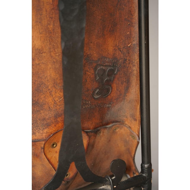 Iron & Leather Side Chair from Sido and François Thévenin, 1980s For Sale - Image 12 of 16