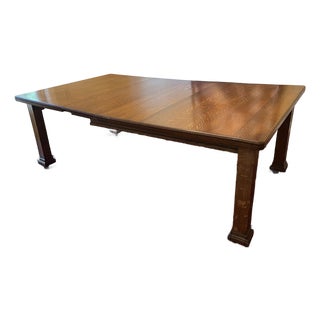 English Expanding Wind Out Dining Table With Joseph Fitter Screw Expander (Late 19th Century) For Sale