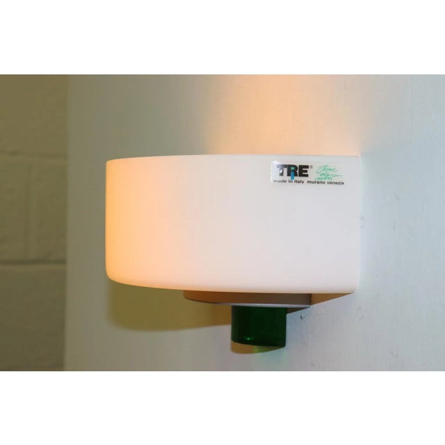 Itre Modern Carlo Nason Murano Wall Lamp White Glass For Sale - Image 4 of 7
