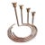 Vintage Set of 4 Brass Graduated Nesting Ring Shaped Candle Holders Circa 1960's For Sale