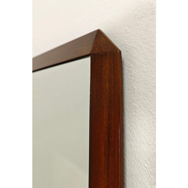Rectangular Wooden Wall Mirror, 1960s For Sale - Image 9 of 14