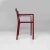 Italian Modern Armchair in Burgundy Varnished Wood, 1980s For Sale - Image 3 of 18