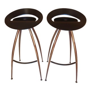 1990s Vintage Lyra Italian Stools - a Pair For Sale