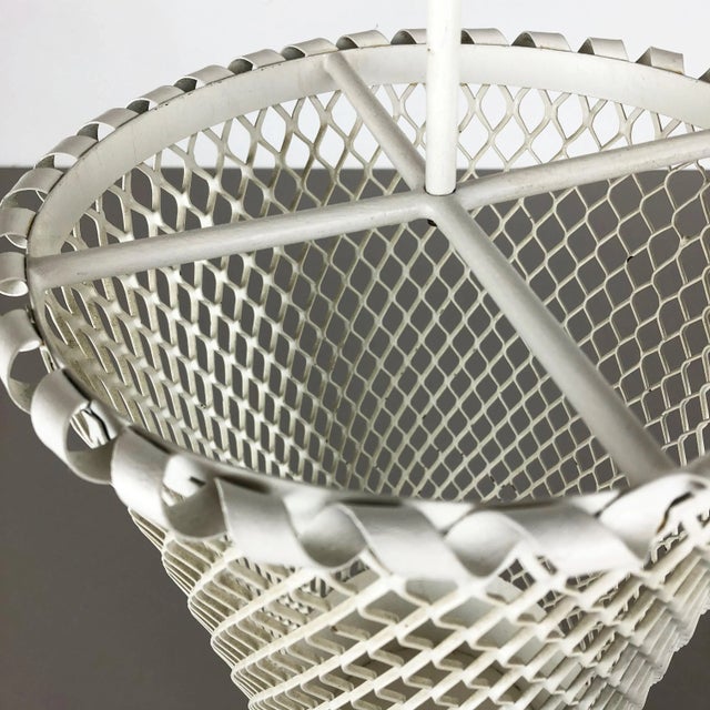 Metal Mid-Century Modern French Metal Umbrella Stand in the style of Mathieu Matégot, 1960s For Sale - Image 7 of 18