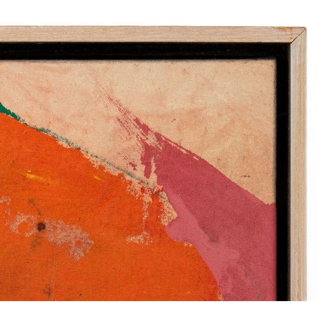 Late 20th Century Contemporary School Abstract Mixed Media on Canvas For Sale - Image 5 of 6