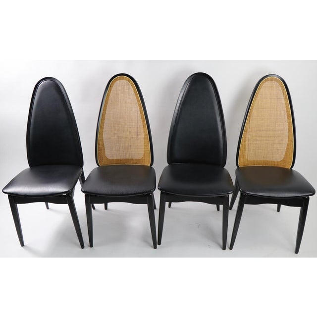 Set of 4 High Back Folding Chairs by Stackmore Chairish