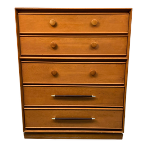 Mid-Century Five Drawer Highboy Dresser by Heywood-Wakefield