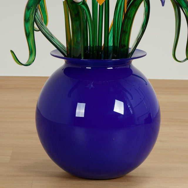 Mid-Century Modern Glass Flower Arrangement or Sculpture by Phil O Reilly For Sale - Image 3 of 9