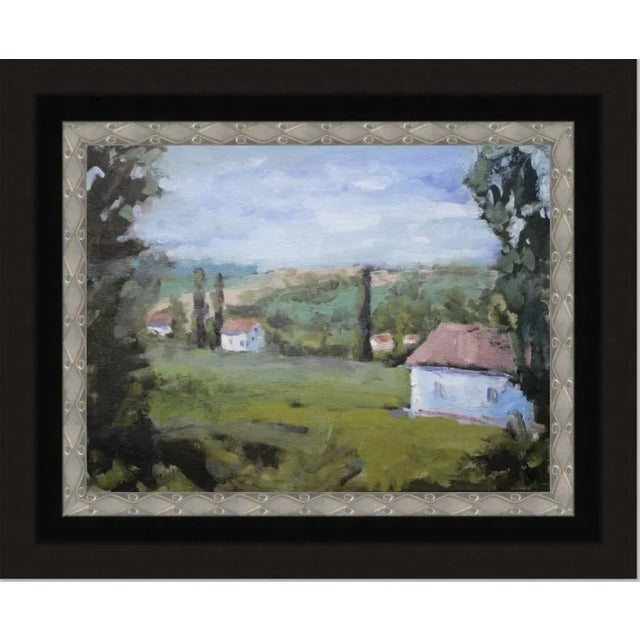 2020s The Villa View (Original Impressionist Oil Landscape) For Sale - Image 5 of 12