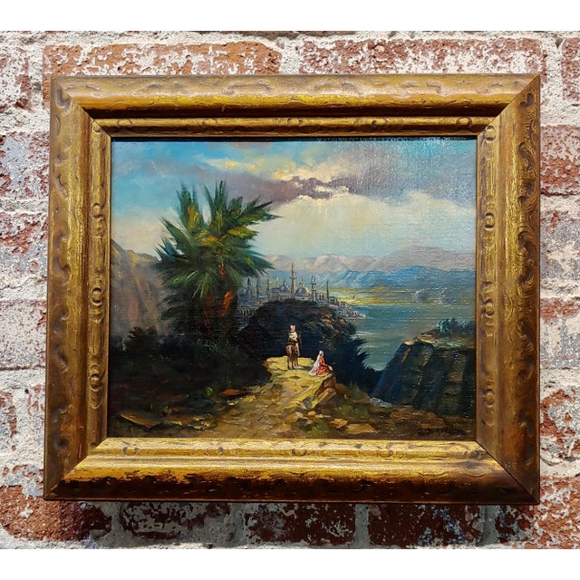 Christian David Gebauer -19th Century Middle Eastern Landscape Oil Painting For Sale - Image 9 of 9
