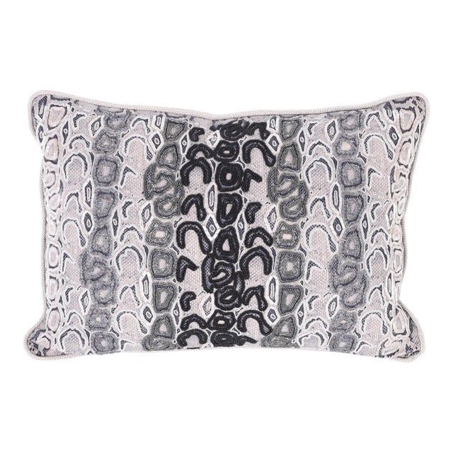 Glass Beaded Pillow by Elizabeth Phillips For Sale