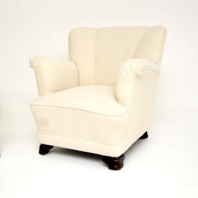 Brown Vintage Danish Club Chairs, 1940, Set of 2 For Sale - Image 8 of 11