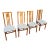 MCM Vintage Ims SRL Italian High Back Dining Chairs Set of 4 For Sale