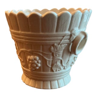 Vintage Creamware Cachepot Pot/Planter For Sale