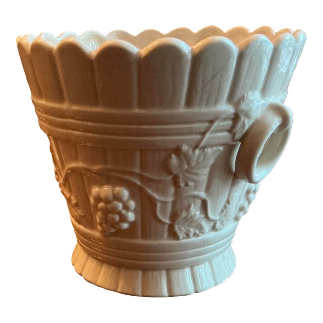 Vintage Creamware Cachepot Pot/Planter For Sale
