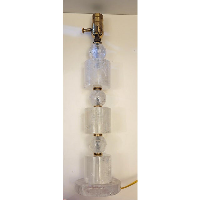 Contemporary 21st Century Rock Crystal Lamp For Sale - Image 3 of 8