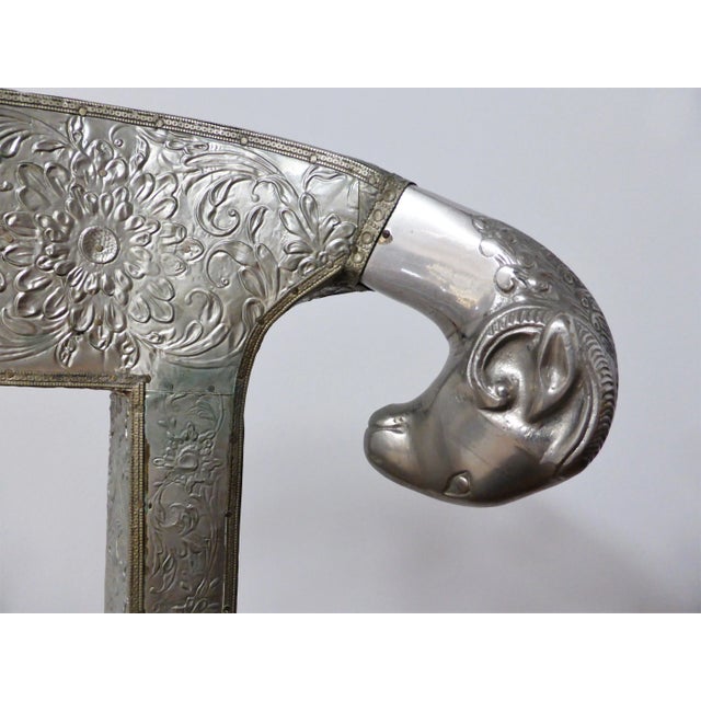 Metal Vintage Silver Foil Chair For Sale - Image 7 of 17