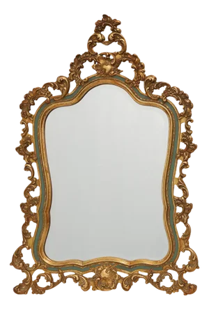 Belgian Louis XV Style Baroque Gilt Mirror with Knitter-Duro Brevete Label, 1950s