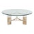 Vintage Charles Hollis Jones Style Acrylic & Chrome Glass Top Coffee Table For Sale