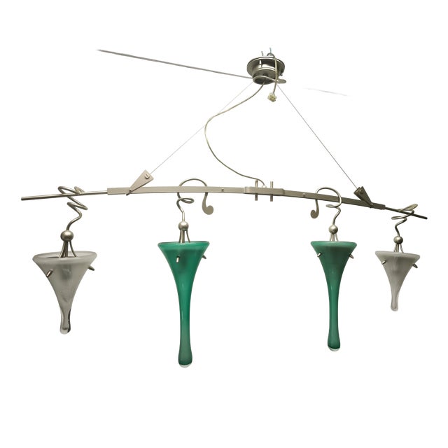 Four-Light Suspension Lamp International, 1990s For Sale