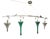 Four-Light Suspension Lamp International, 1990s For Sale