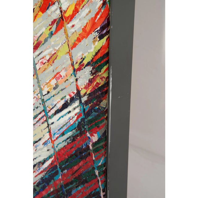 Aaron Karp Circa 1983 Contemporary Abstraction Painting "Karp" Early & Influential For Sale - Image 10 of 12