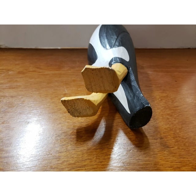 1980s Vintage Hand Carved Wooden Penguin (#1) For Sale - Image 5 of 5