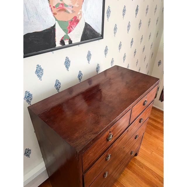 Early 1800s Antique British Neoclassical Mahogany Chest of Drawers For Sale - Image 4 of 14