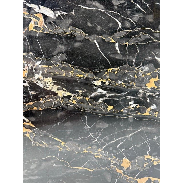 Wood Giltwood and Ebonized Marble Coffee Table by Brustlin Workshop, Los Angeles For Sale - Image 7 of 13
