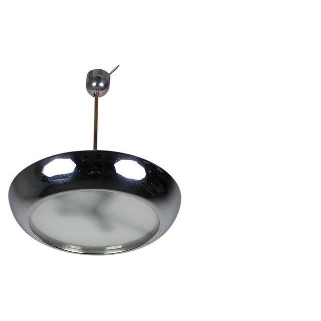 UFO Pendant Lamp attributed to Josef Hurka for Napako, Former Czechoslovakia, 1930s For Sale - Image 12 of 12