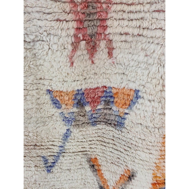 Boujaad Tribal Burgundy Wool Moroccan Area Rug For Sale - Image 12 of 13