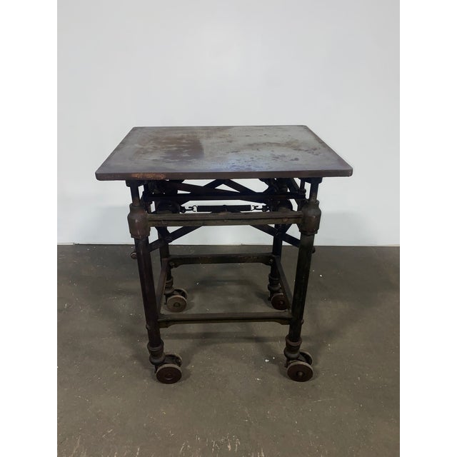 Here is a beautiful circa 1910 printers "turtle" table. This one has all of the bells and whistles. Incredible patina, an...