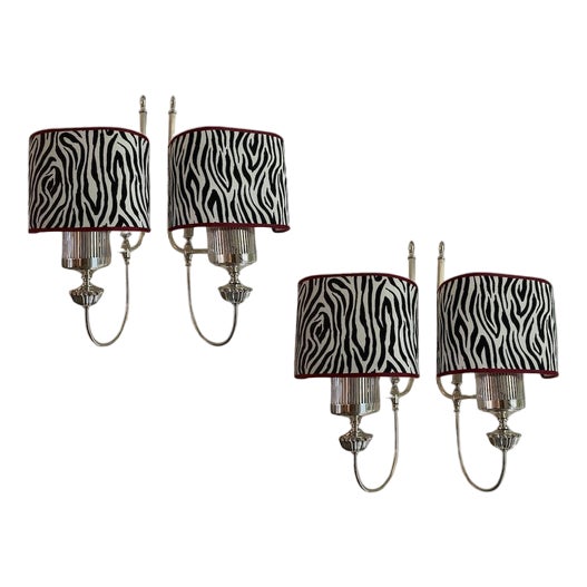 Large Modern Chrome Sconces, 1970s For Sale