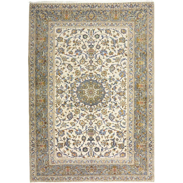 Hand-knotted Kashan rug | Knot density: approx. 200.000/m² | Material: 100% virgin wool & 100% cotton | Size: 224 x 314 cm...