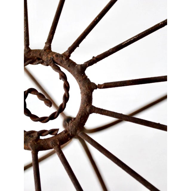 Metal Vintage Wrought Iron Peacock Chair For Sale - Image 7 of 9