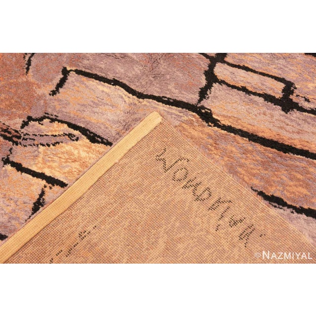 Brown Nazmiyal Collection Scandinavian Rug After Piet Mondrian For Sale - Image 8 of 9