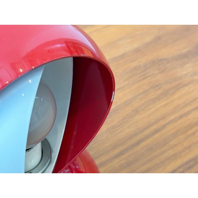 Eclisse Red Table Lamp by Vico Magistretti for Artemide, Italy, 1960s For Sale - Image 9 of 13