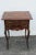 French 1800s Inlay Tall Nightstand Side End Bedside Sewing Table For Sale - Image 11 of 12