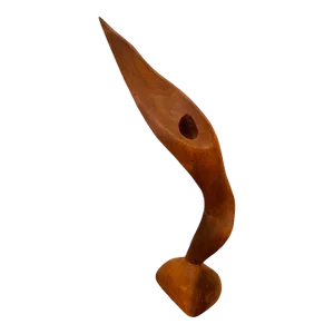1960s Signed Emil Milan Wood Sculpture