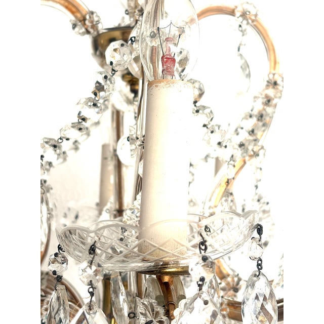 1940s Vintage Italian Maria Theresa Chandelier, 1940s For Sale - Image 5 of 18