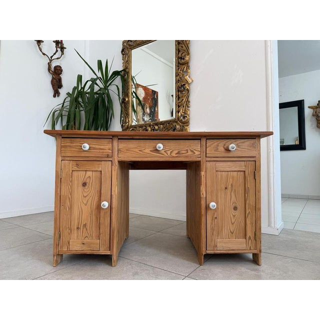 19th Century Gründerzeit Desk in Pine Softwood, 1875 For Sale - Image 5 of 14