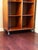 2000s Modern Mobile Cherry 10-Cubby Shelving Unit on Industrial Casters For Sale - Image 9 of 11