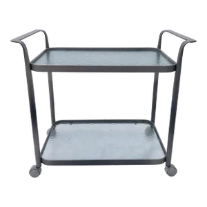Woodard Contemporary Tea Cart or Bar Cart Outdoor Poolside.