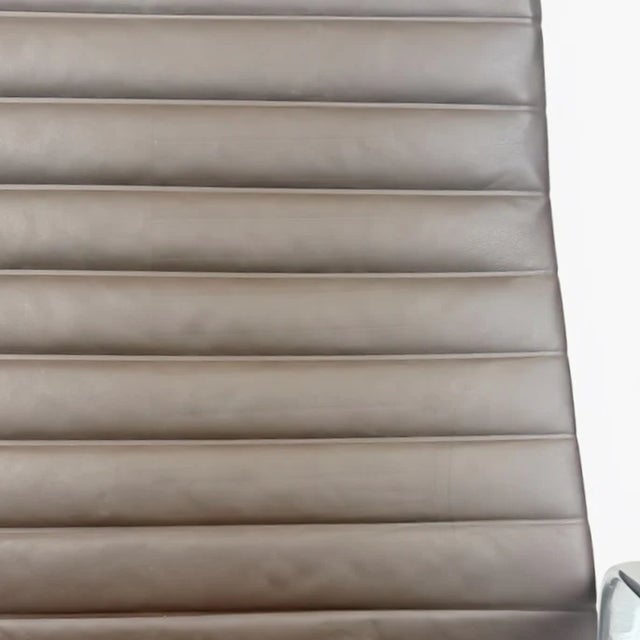 Brown Herman Miller Eames Aluminum Group High-Back Executive Office Chair - Brown Leather For Sale - Image 8 of 11
