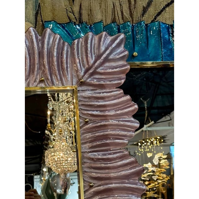 Murano Lavender Blown Glass Chandelier For Sale - Image 4 of 6