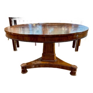 19th Century English Rosewood Pedestal Table For Sale