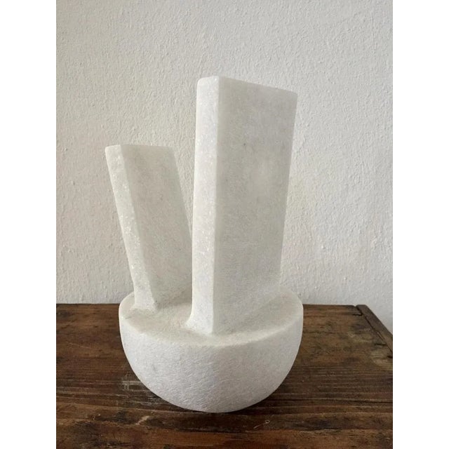 Brown Abstraction Naxian Marble Shelf Sculpture from Tom Von Kaenel For Sale - Image 8 of 10