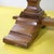 Wood Wood Table with Double Turned Base For Sale - Image 7 of 12